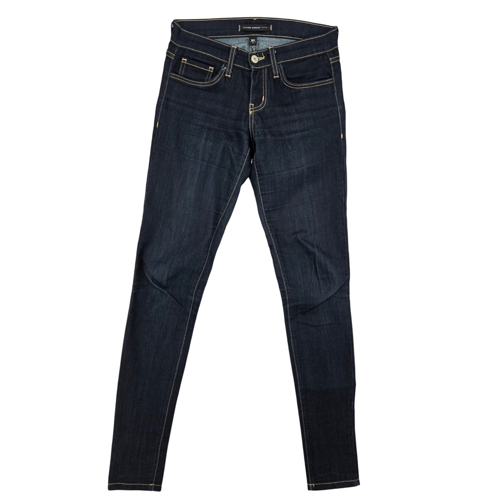 Flying Monkey 25 Platinum Skinny Jeans Womens Dark Wash Made in USA Indigo